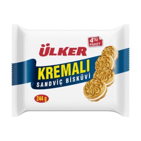 Ulker Kremali Kex Vanilj 4*61g 1x11