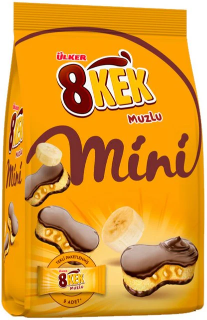Ulker 8Kek Mini Kaka Banan 162g 1x10
