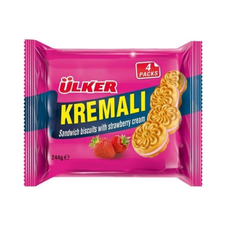Ulker Kremali Kex Jordgubb 4*61g 1x11
