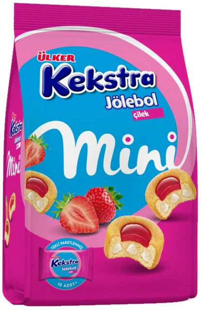 Ulker Kekstra Mini Kaka Jordgubb 150g 1x10