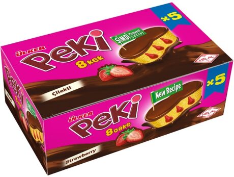 Ulker Peki 8 Kek Jordgubb 5*42g 1x12
