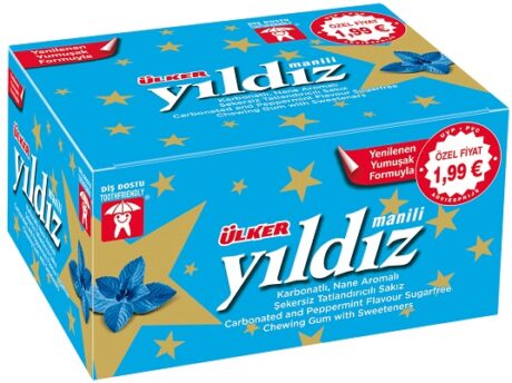 Yildiz Karbonatli Sockerfri Tuggummi 80*1,4g 1x15