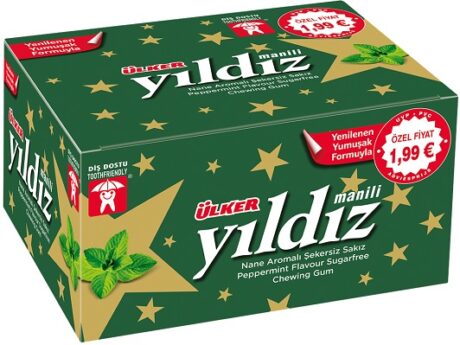 Yildiz Nane Sockerfri Tuggummi 80*1,4g 1x15