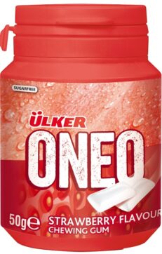 oneo-jordgubb-tuggummi-burk-50g-1x20