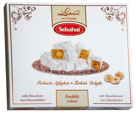 Sebahat Lokum Hasselnötter 360g 1x12