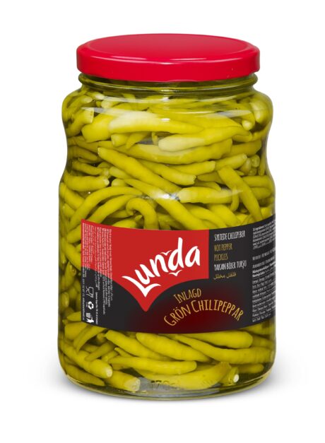 Lunda Inlagda Gröna Peppar Starka 1700cc (1600g) 1x6