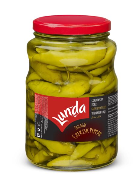 Lunda Inlagda Grekisk Peppar 1700cc (1400g) 1x6