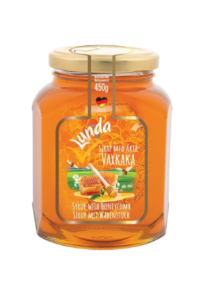 Lunda Sirap m Honung & Vaxkaka 450g 1x12