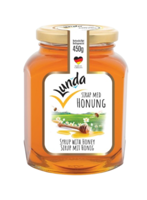 Lunda Sirap m Honung 450g x 12