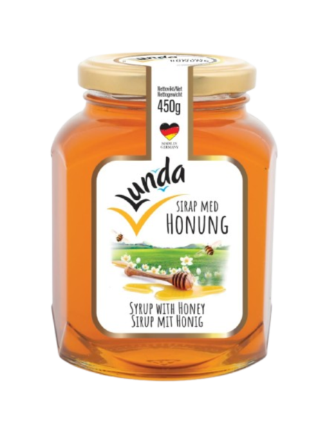 Lunda Sirap m Honung 450g 1x12