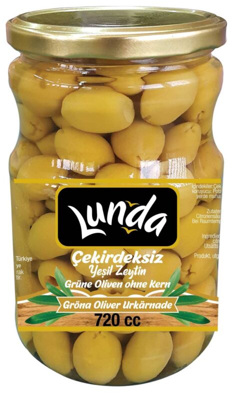 Lunda Gröna Oliver Urkärnade 720cc (720g) 1x12