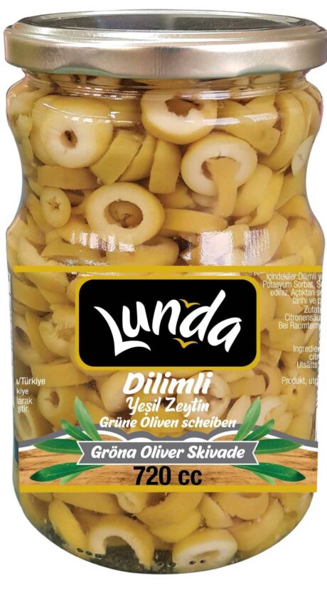 Lunda Gröna Oliver Skivade 720cc (720g) 1x12