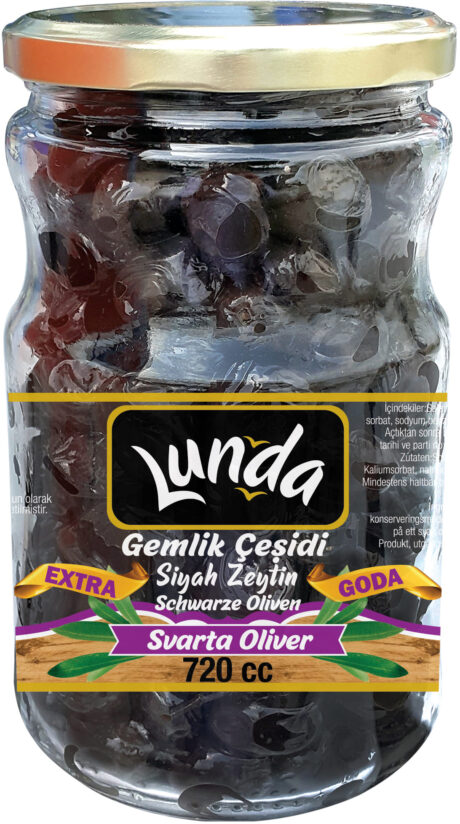 Lunda Svarta Oliver Extra 720cc (450g) 1x12