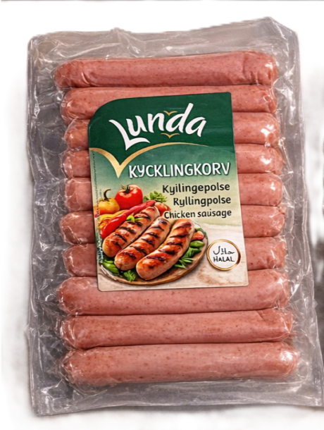 Lunda Kycklingkorv 800g 1x10