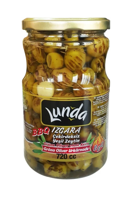 Lunda Gröna Oliver BBQ 720cc (650g) 1x12