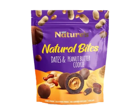 NATURAL BITES DATES & PEANUT BUTTER COOKIE. 96g X 24