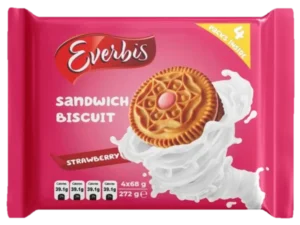 Everbis Sandwich Strawberry (68g*4) x 12