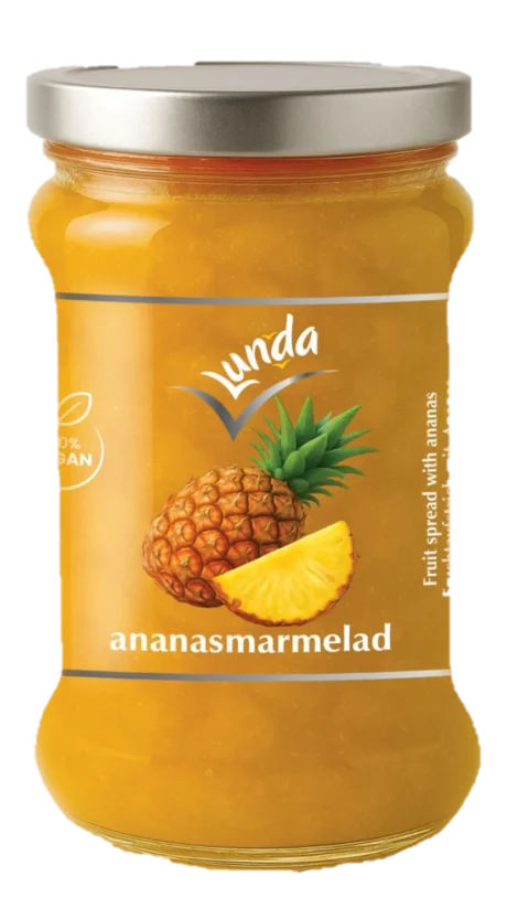LUNDA ANANASMARMELAD 380g X 12