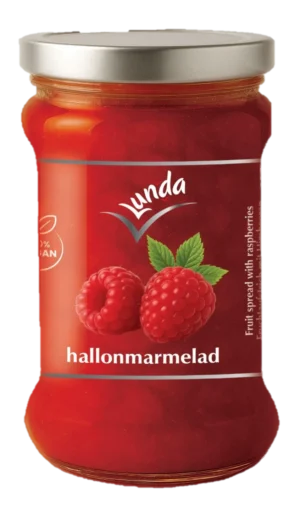 Lunda Hallonsylt 380g x 12