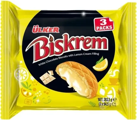 ÜLKER BISKREM VITCHOKLAD CITRON 94,5g*3 X 8